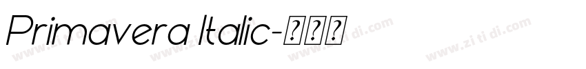 Primavera Italic字体转换
